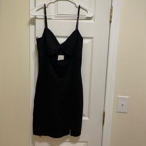 Elegant Black Spaghetti Strap Dress